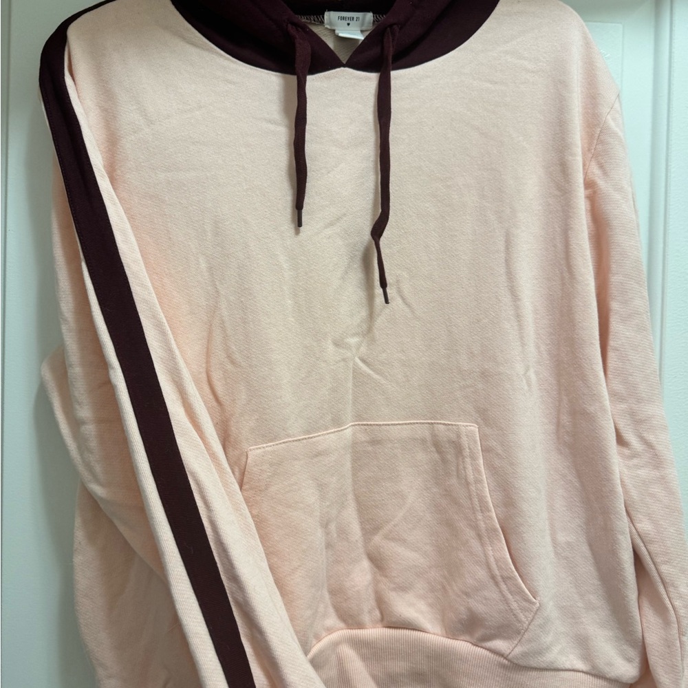 Pink and purple Hoodie with Stripe Detail